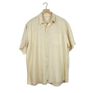 Tre Vero Linen Short Sleeve Button Up Shirt - Size XL